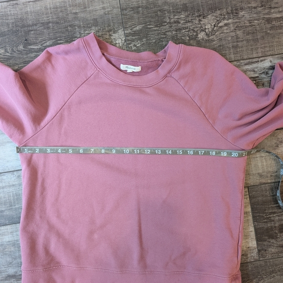 Madewell Cotton Cloud berry Pink Crew Neck Sweater Size Medium. - Picture 7 of 9